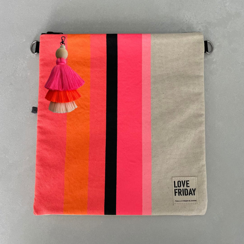 Love Friday Pilbara Bag With Fluro Pink Tassel  (Free gift with purchase)